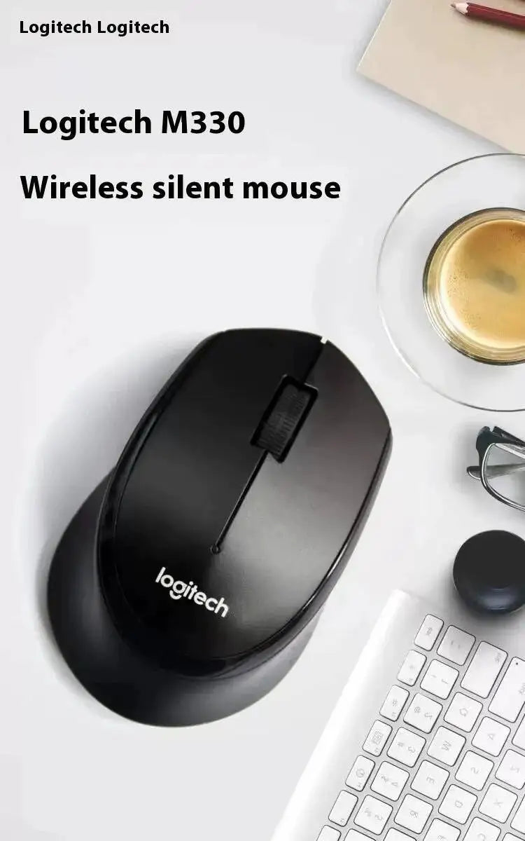 Logitech M330 Silent Wireless Office Mouse — Compact, Quiet, Comfortable